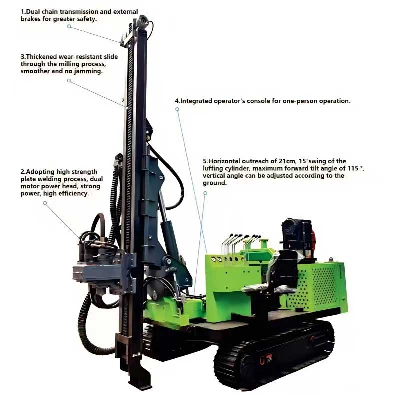 EM-S600 Solar Pile Driver Structure