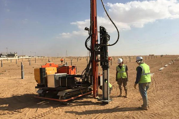 Solar Pile Driver for Solar Farm Construction